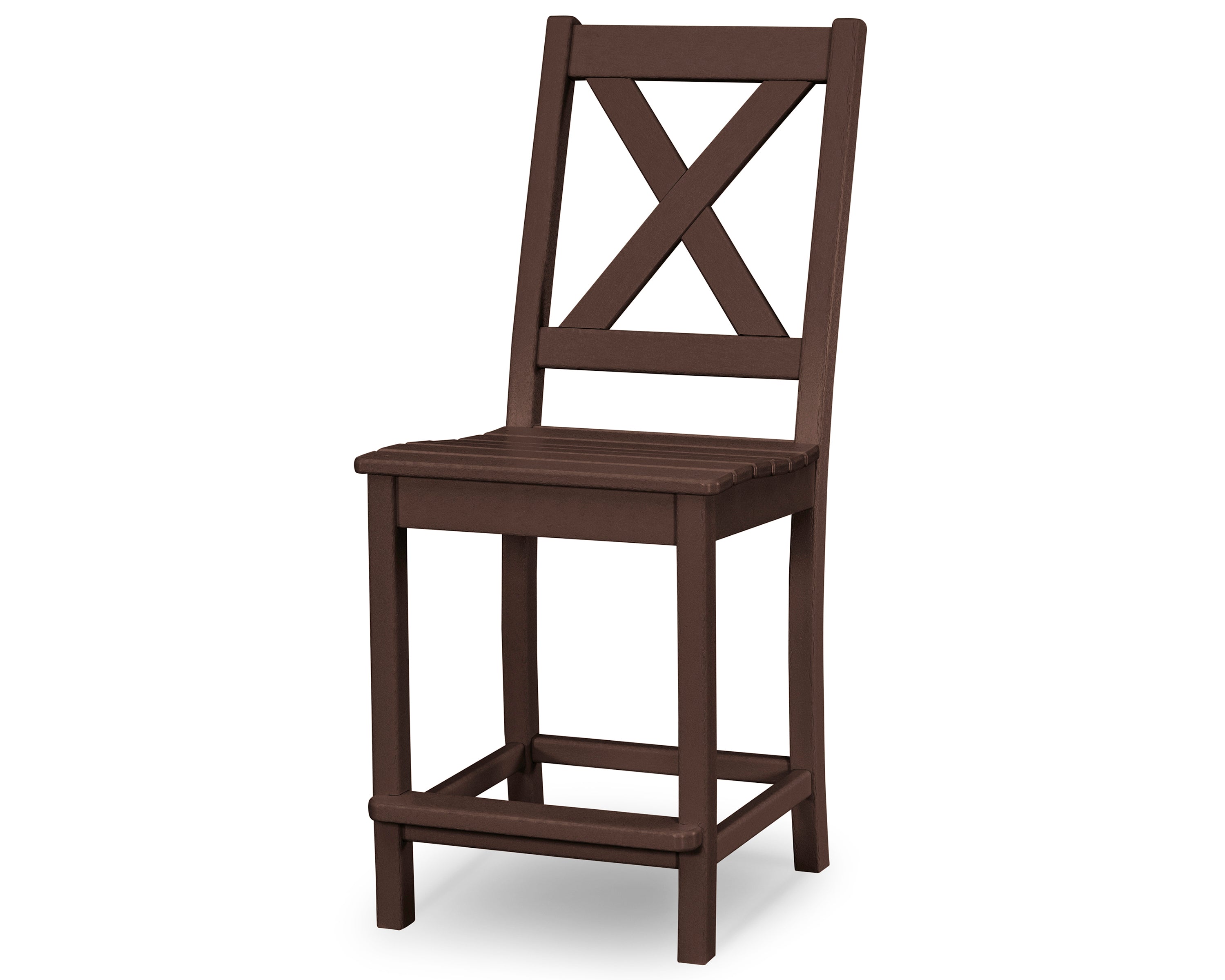 POLYWOOD® Braxton Counter Side Chair in Mahogany