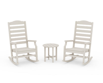 POLYWOOD® Savannah 3-Piece Rocking Chair Set in Sand