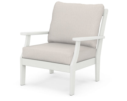 POLYWOOD® Braxton Deep Seating Chair in Vintage White / Cast Ash
