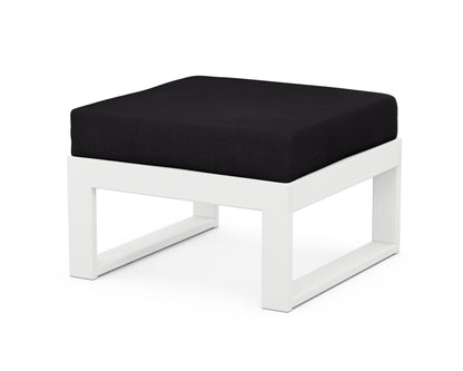 Unbranded Modular Ottoman - Modern in White / Midnight Linen