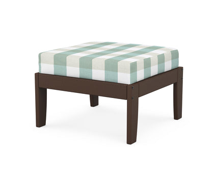 Unbranded Modular Ottoman - Classic in Mahogany / Buffalo Plaid Glacier Spa