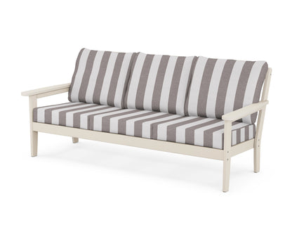 Country Living Cottage Deep Seating Sofa in Sand / Cabana Stripe Grey Mist