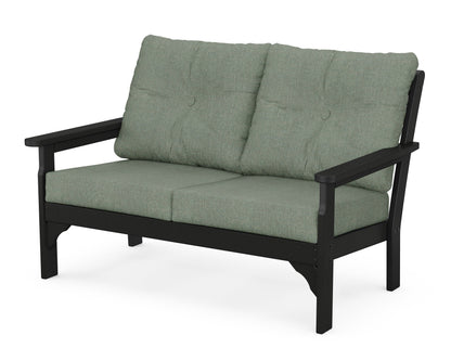 POLYWOOD® Vineyard Deep Seating Loveseat in Black / Cast Sage