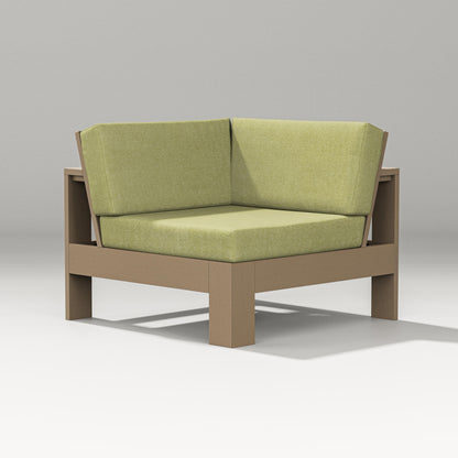 PW Designer Series Latitude Modular Corner Chair in Vintage Sahara / Chartreuse Boucle