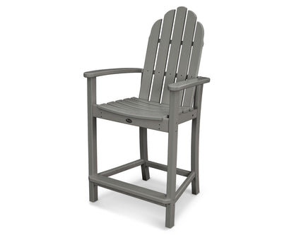 POLYWOOD® Classic Adirondack Counter Chair in Slate Grey