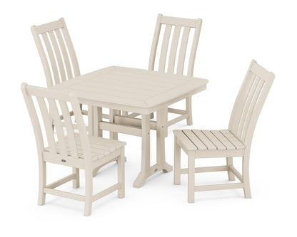 POLYWOOD® Vineyard Side Chair 5-Piece Dining Set with Trestle Legs in Sand