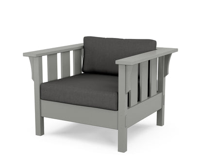 Martha Stewart by POLYWOOD® Acadia Deep Seating Chair in Slate Grey / Spectrum Carbon