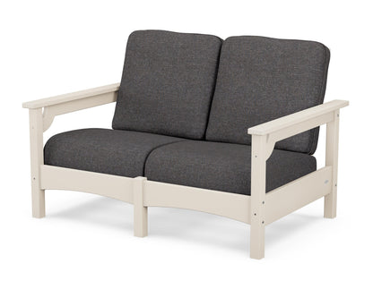 POLYWOOD® Club Loveseat in Sand / Ash Charcoal