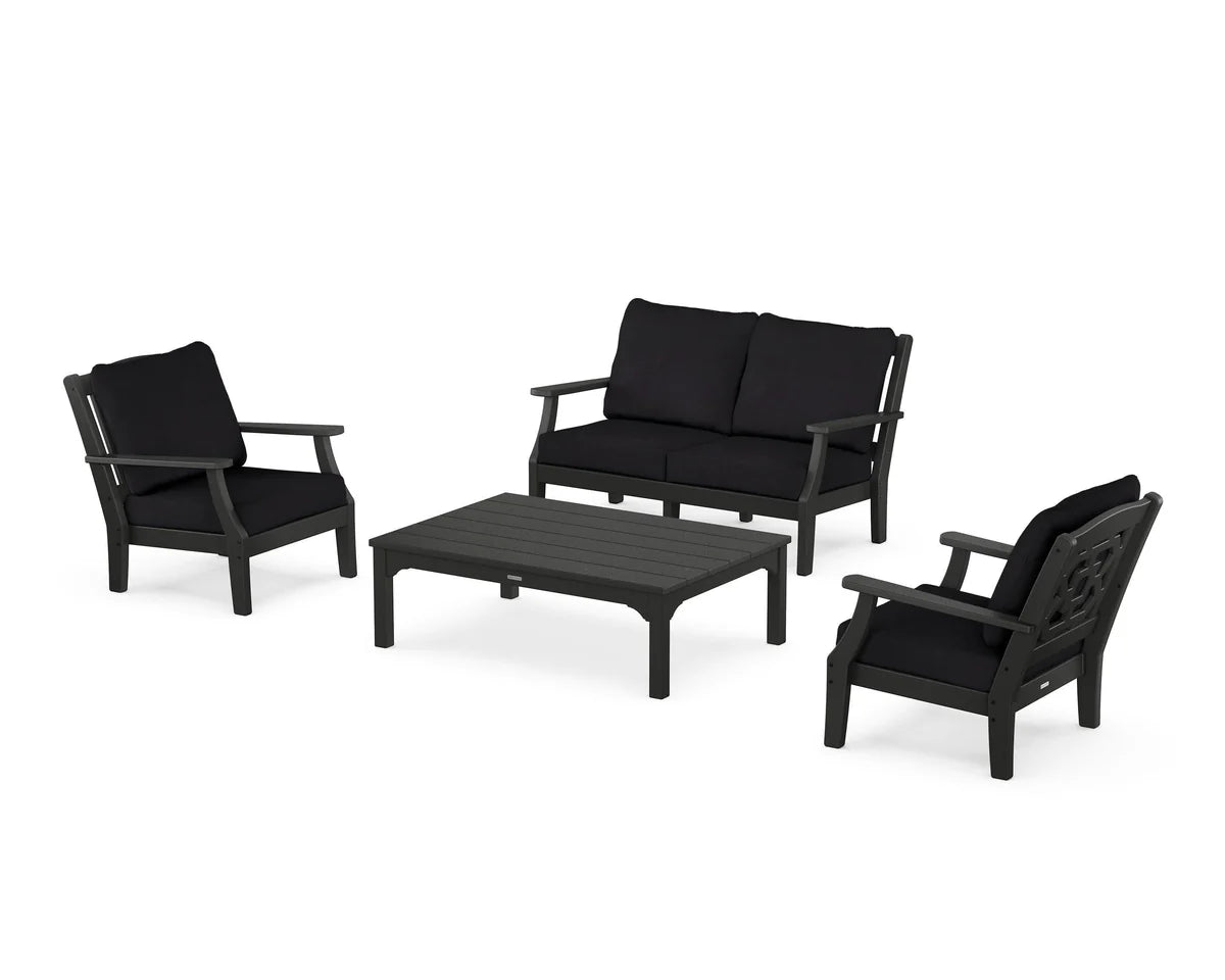 Chinoiserie 4-Piece Deep Seating Set with Loveseat