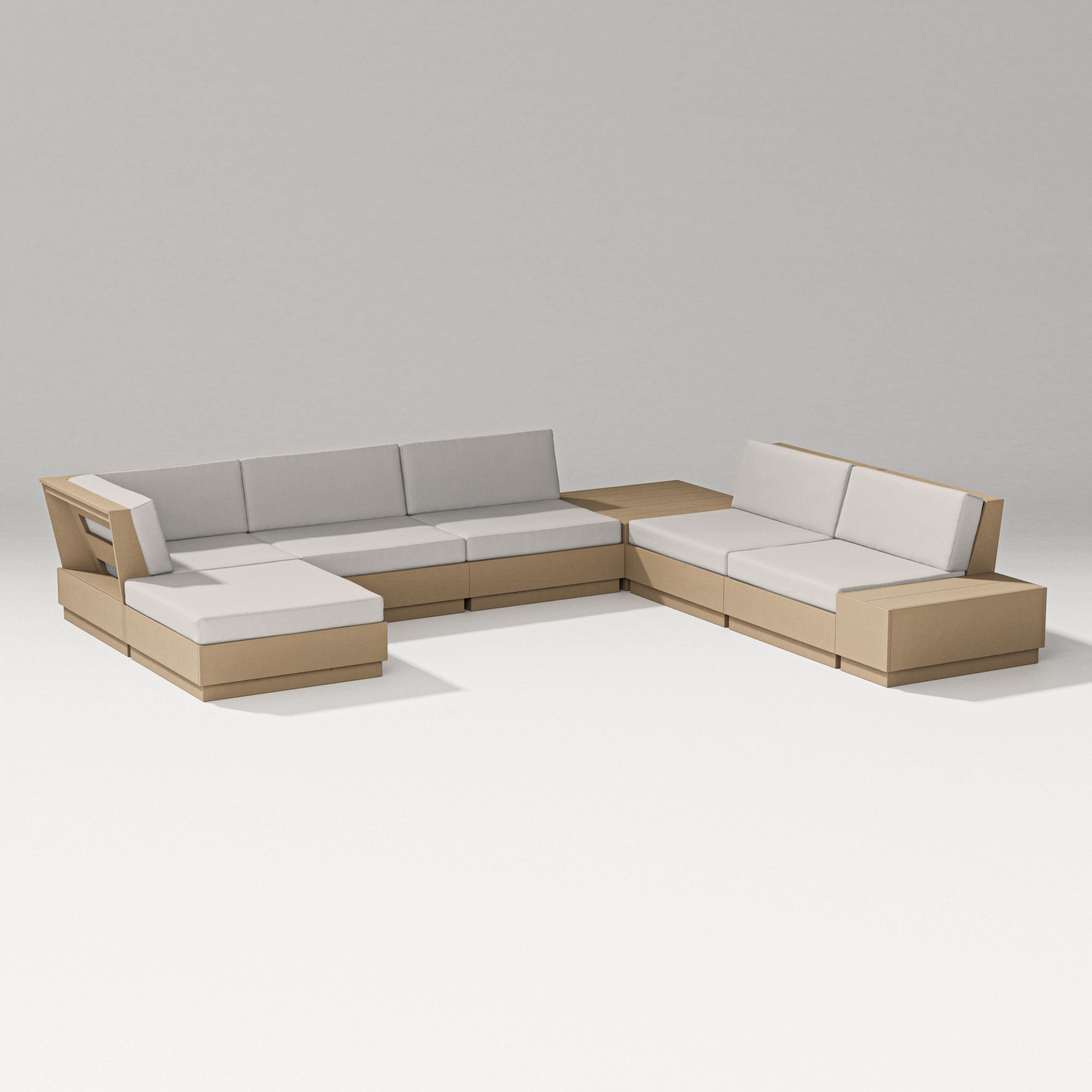 PW Designer Series Elevate 8-Piece Corner Sectional in Vintage Sahara / Cast Ash