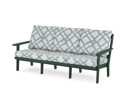 POLYWOOD® Mission Deep Seating Sofa in Green / Trellis Glacier Spa