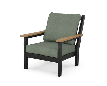 POLYWOOD® Chippendale Deep Seating Chair in Black / Natural / Cast Sage
