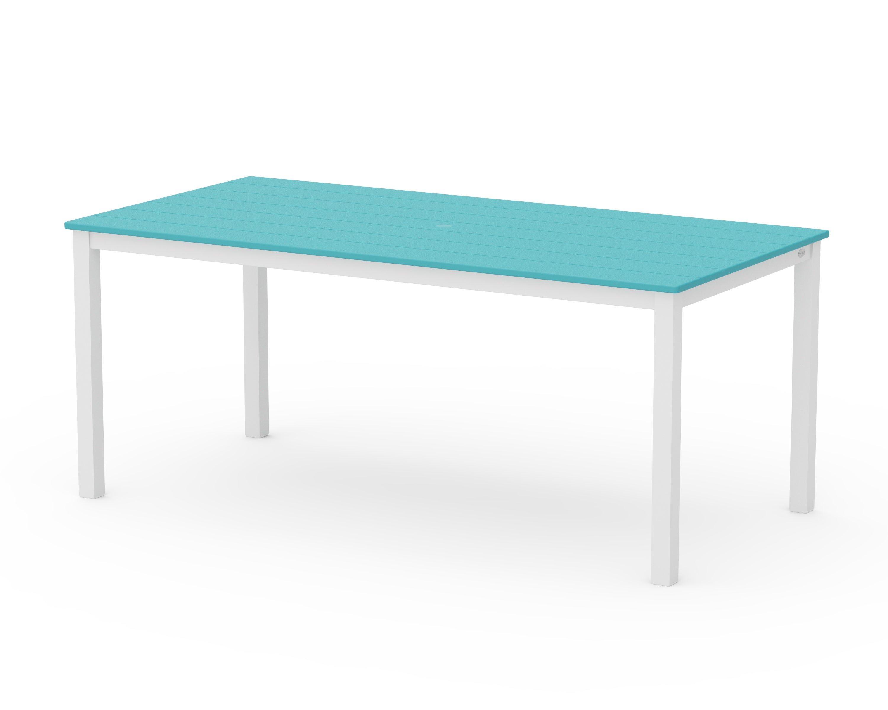 POLYWOOD® Main Street 36" x 72" Dining Table in White / Aruba