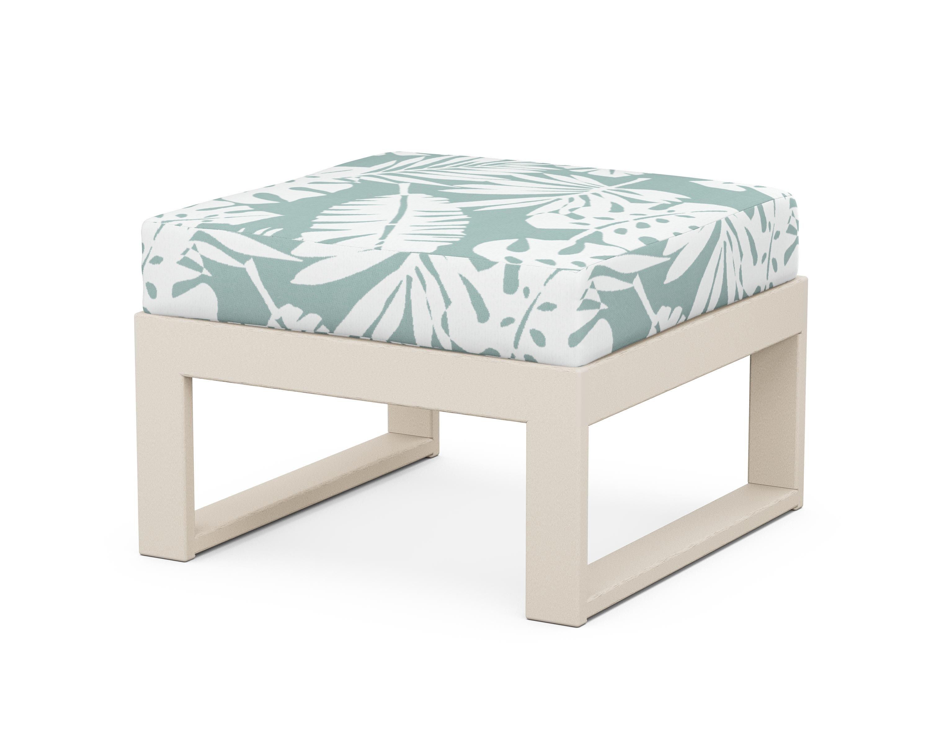 Unbranded Modular Ottoman - Modern in Sand / Leaf Glacier Spa