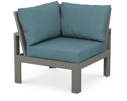 Unbranded Modular Corner Chair in Slate Grey / Ocean Teal