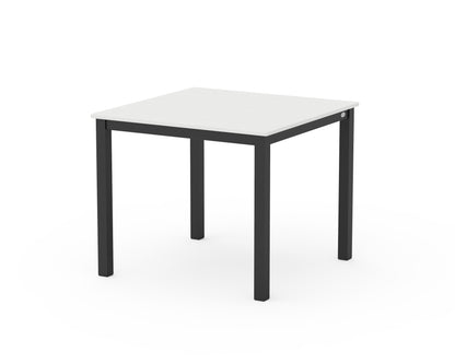 POLYWOOD® Main Street 36" x 36" Dining Table in Black / White