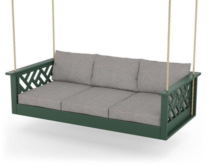 POLYWOOD® Chippendale Daybed Swing in Green / Grey Mist