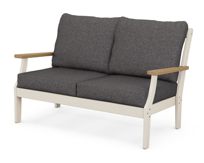 POLYWOOD® Braxton Deep Seating Loveseat in Sand / Natural / Ash Charcoal