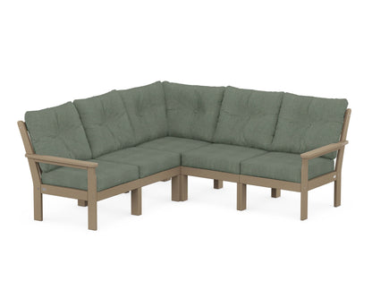 POLYWOOD® Vineyard 5-Piece Sectional in Vintage Sahara / Cast Sage