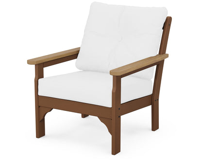 POLYWOOD® Vineyard Deep Seating Chair in Teak / Natural / Natural
