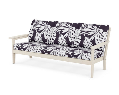 Country Living Cottage Deep Seating Sofa in Sand / Leaf Navy