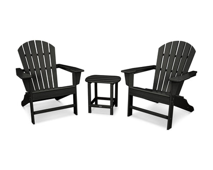 POLYWOOD® South Beach Adirondack 3-Piece Set in Black