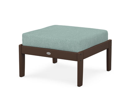 POLYWOOD® Braxton Deep Seating Ottoman in Mahogany / Glacier Spa