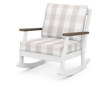 Braxton Deep Seating Rocking Chair - White