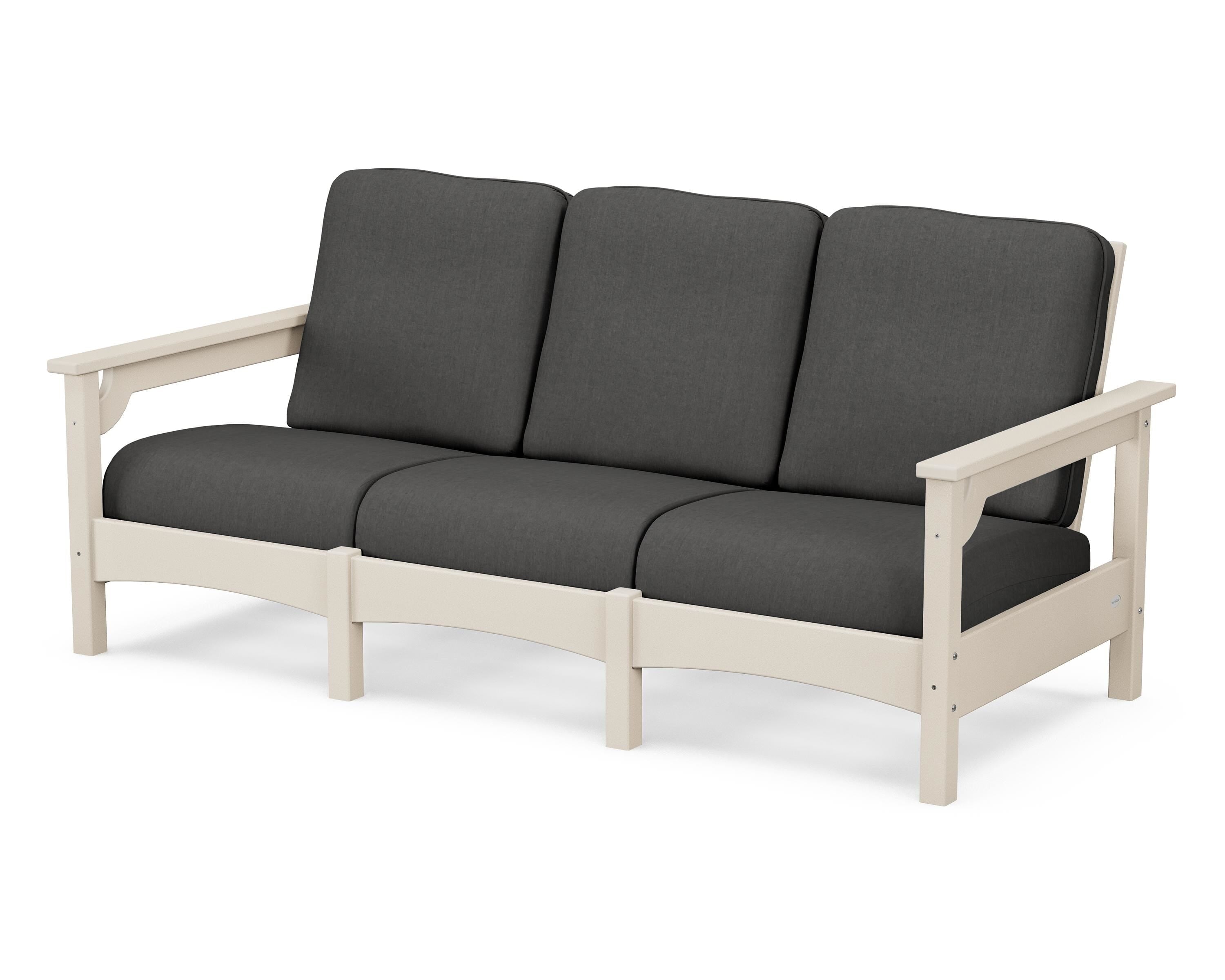 POLYWOOD® Club Sofa in Sand / Spectrum Carbon