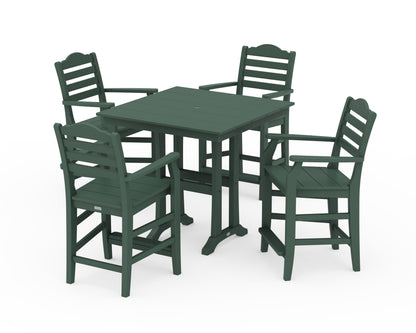 Draper James™ by  POLYWOOD® Savannah 5-Piece Farmhouse Counter Set with Trestle Legs in Green