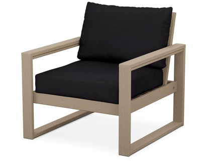 POLYWOOD® EDGE Club Chair in Vintage Sahara / Midnight Linen