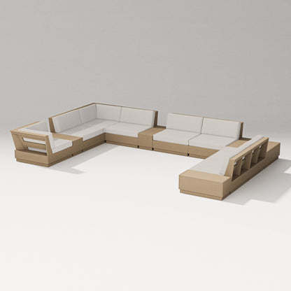 PW Designer Series Elevate 12-Piece Conversation Sectional Set in Vintage Sahara / Cast Ash