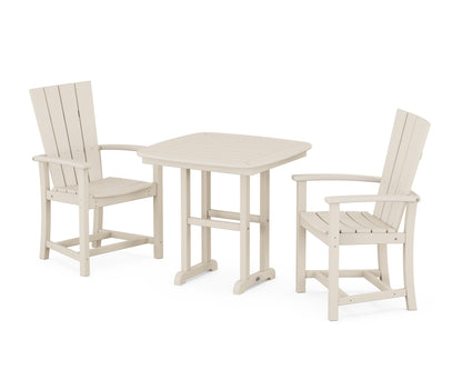 POLYWOOD® Quattro 3-Piece Dining Set in Sand
