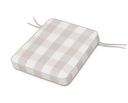 Martha Stewart by POLYWOOD® Chinoiserie Rocker Seat Cushion in Buffalo Plaid Dune Burlap