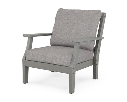 Martha Stewart by POLYWOOD® Chinoiserie Deep Seating Chair in Slate Grey / Grey Mist