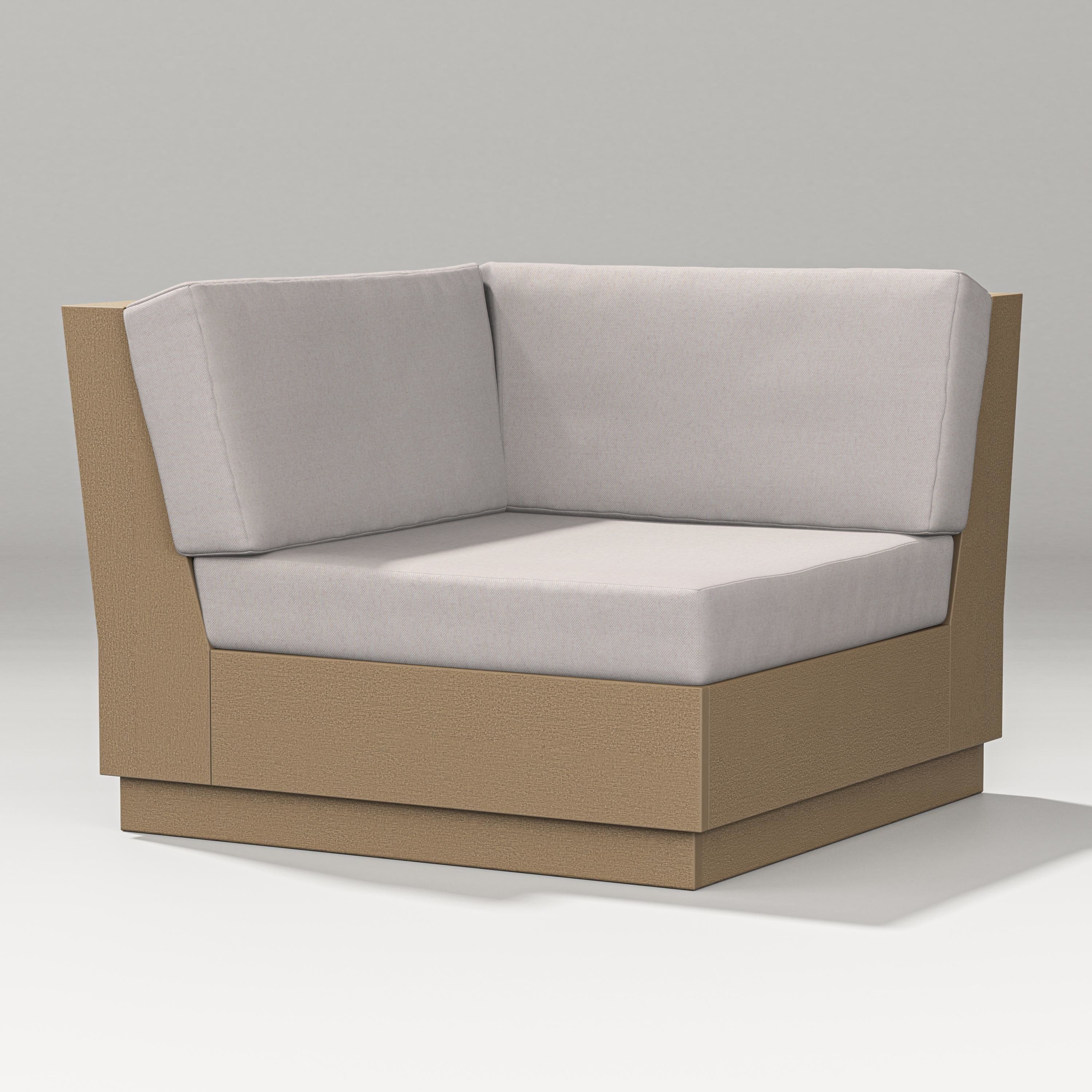 PW Designer Series Elevate Modular Corner Chair in Vintage Sahara / Dune Burlap