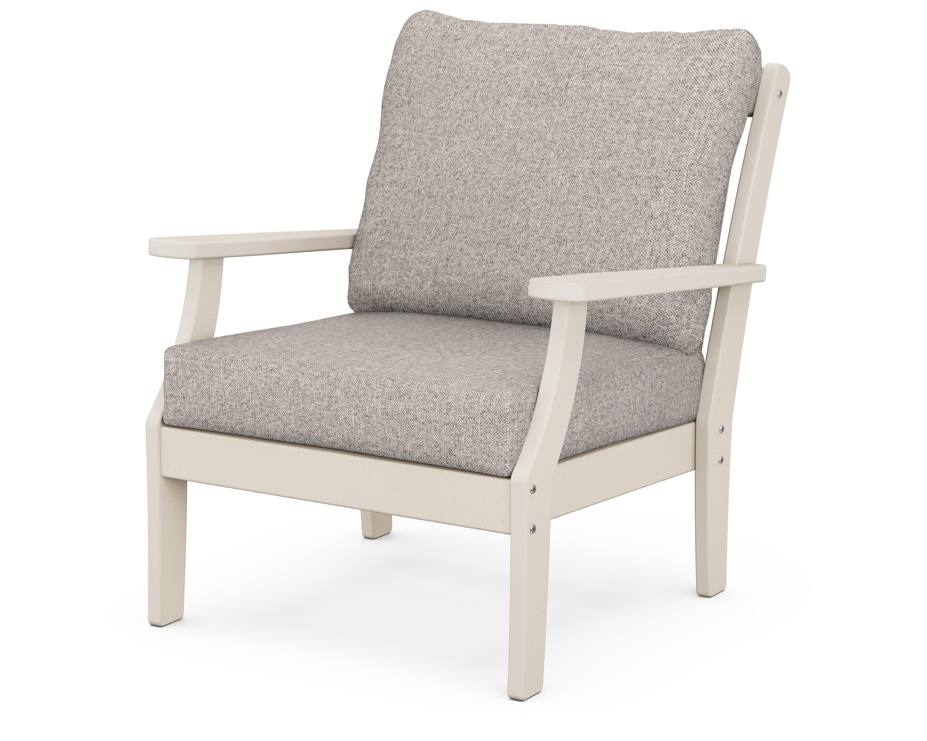 POLYWOOD® Braxton Deep Seating Chair in Sand / Weathered Tweed