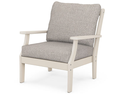 POLYWOOD® Braxton Deep Seating Chair in Sand / Weathered Tweed