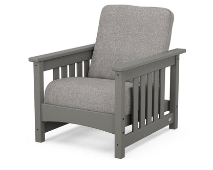 POLYWOOD® Club Mission Chair in Slate Grey / Grey Mist