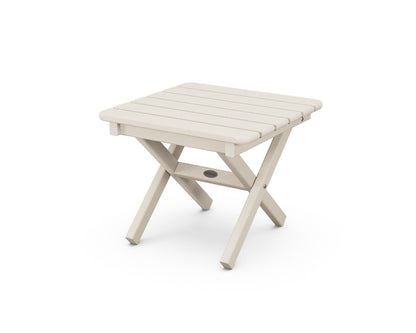 POLYWOOD® Square 18" Folding Side Table in Sand
