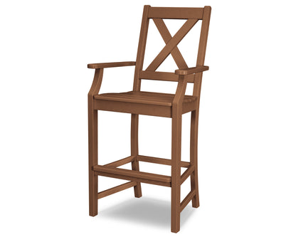 POLYWOOD® Braxton Bar Arm Chair in Teak