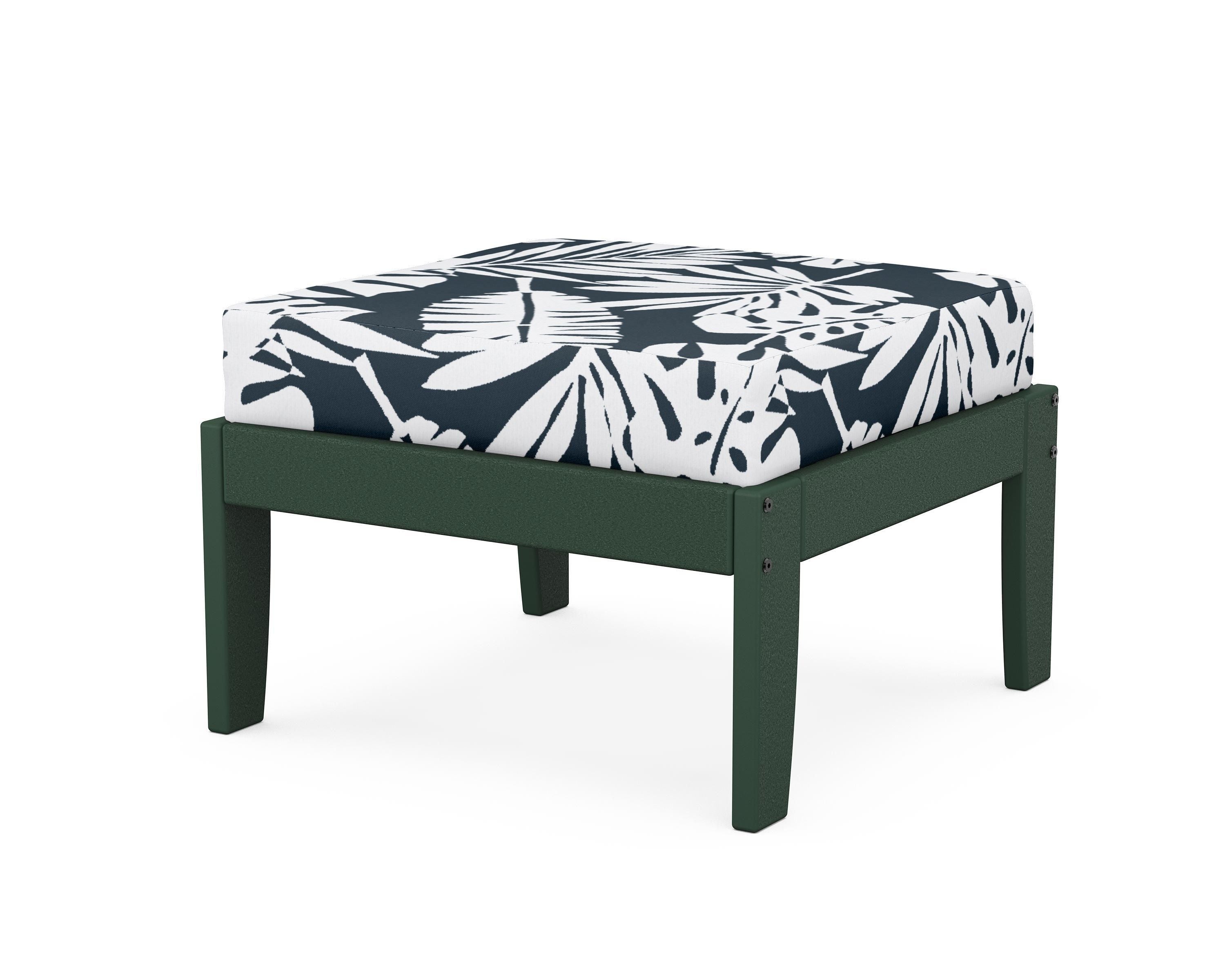 Unbranded Modular Ottoman - Classic in Green / Leaf Marine Indigo