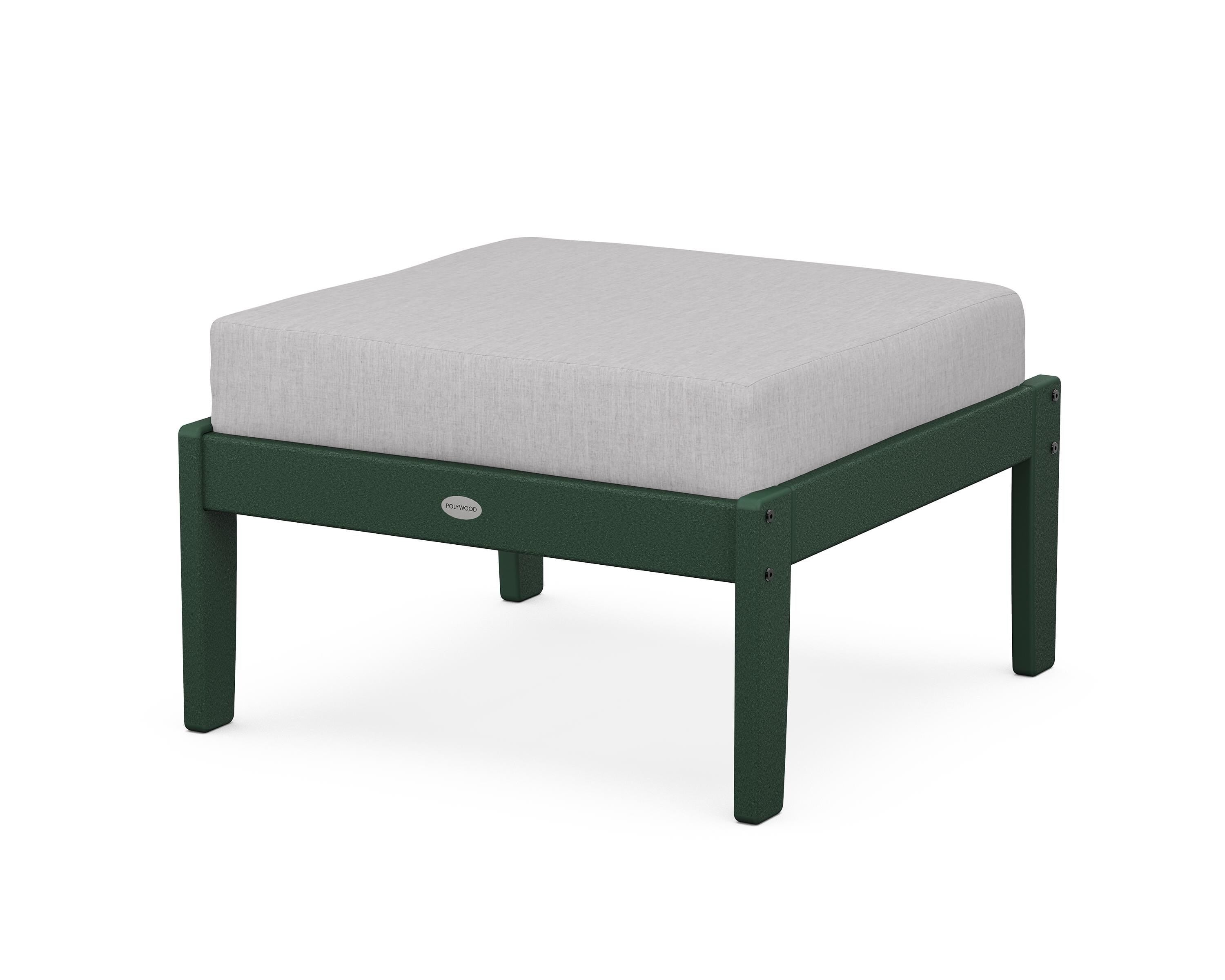POLYWOOD® Braxton Deep Seating Ottoman in Green / Granite