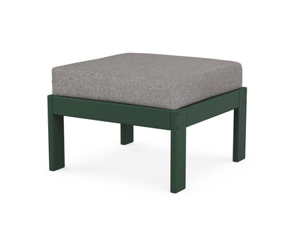 POLYWOOD® Vineyard Modular Ottoman in Green / Grey Mist