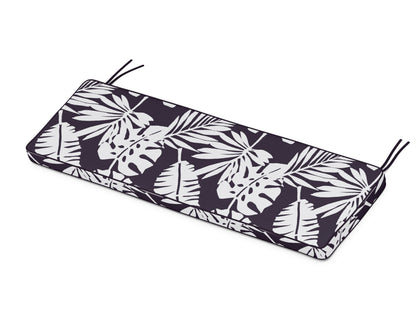Martha Stewart by POLYWOOD® Chinoiserie Bench Seat Cushion in Leaf Navy