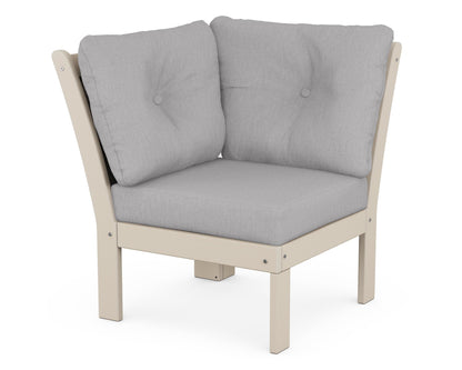 POLYWOOD® Vineyard Modular Corner Chair in Sand / Granite