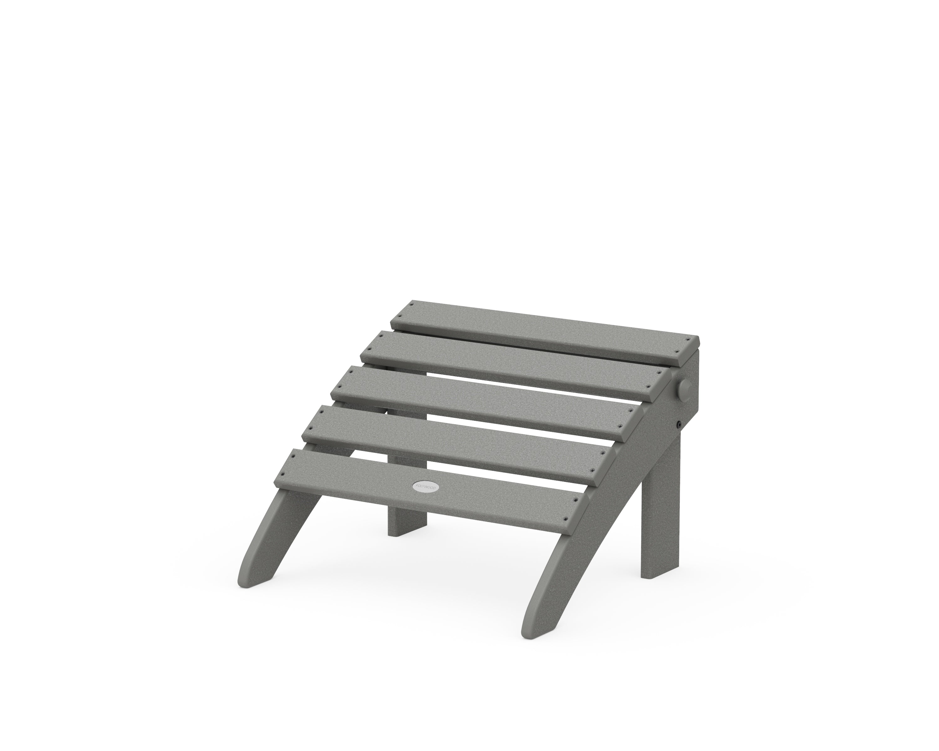POLYWOOD® Classic Adirondack Folding Ottoman in Slate Grey