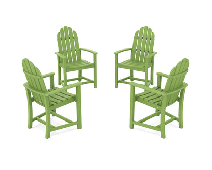 POLYWOOD® Classic 4-Piece Upright Adirondack Conversation Set in Lime