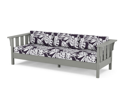 Martha Stewart by POLYWOOD® Acadia Deep Seating Sofa in Slate Grey / Leaf Navy