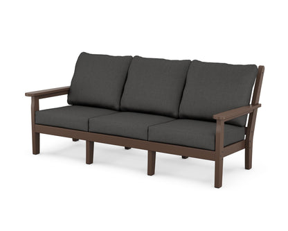 POLYWOOD® Chippendale Deep Seating Sofa in Mahogany / Spectrum Carbon